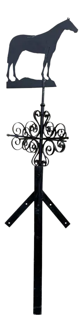 Early 20th Century Antique American Iron Horse Weathervane, Nashville Tn