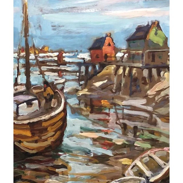 Julius Seyler, Casa al Mare, Oil on Cardboard For Sale - Image 5 of 7