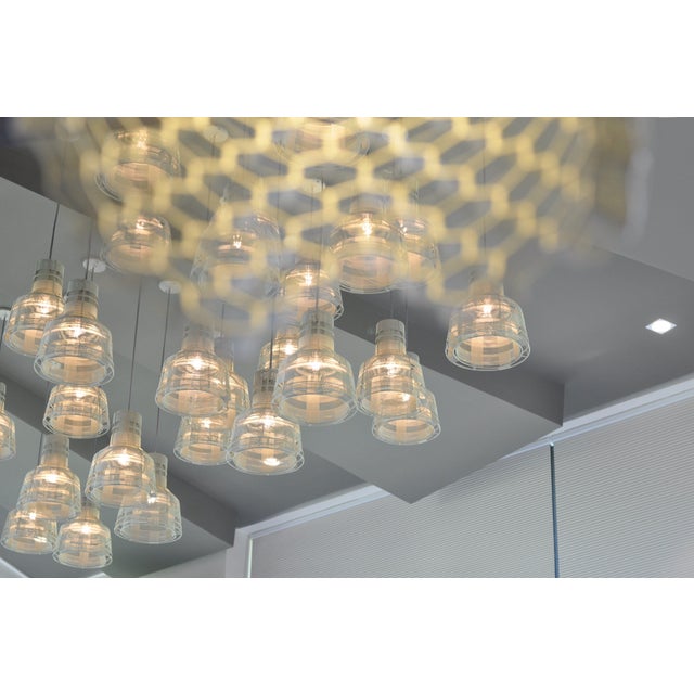 Contemporary Galvanized Iron Wire Pendant, White - Section by Schema for Oggetti For Sale - Image 3 of 3