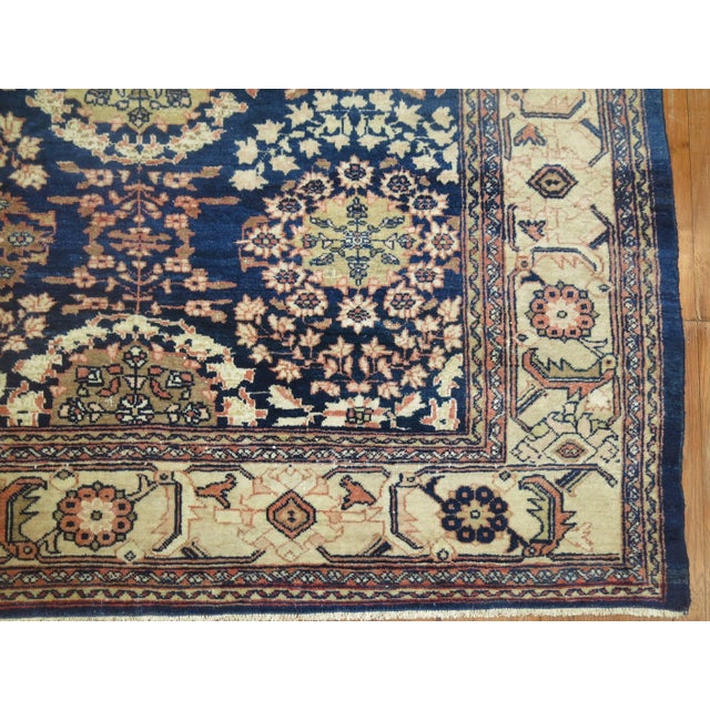 Blue Antique Zabihi Collection Blue Persian Mahal Carpet For Sale - Image 8 of 10