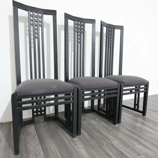 Tris Wooden Throne Chairs by Giorgetti, 1980s, Set of 3 For Sale - Image 9 of 18