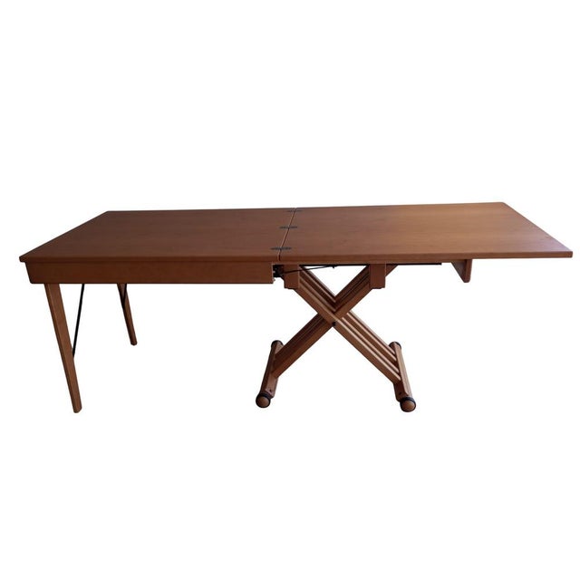 Vintage Italian Extendable Coffee Table in Walnut, 2000s For Sale - Image 4 of 13