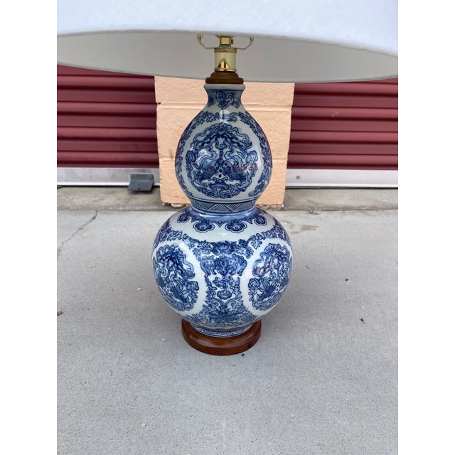 Early 21st Century Ralph Lauren Blue/White Double Gourd Chinoiserie