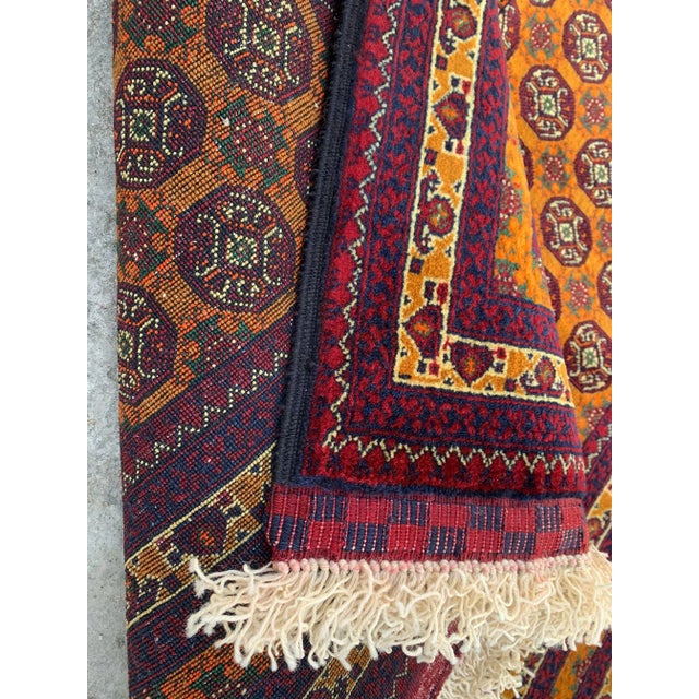 Islamic 1990s Tribal Afghan Hand Knotted Geometric Wool Rug For Sale - Image 3 of 7