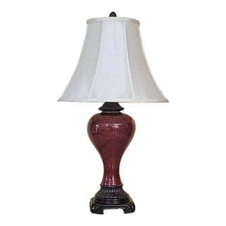 Vintage Bombay Company Oxblood Urn Table Lamp For Sale