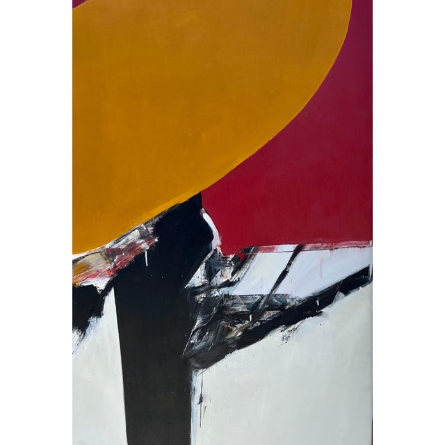 Budd Hopkins, Large Budd Hopkins Modernist Hard Edged Abstract Expressionist Oil Painting 1965 For Sale - Image 14 of 18