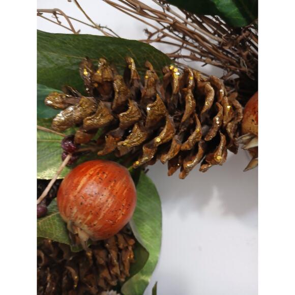 Pomegranate Winter Door Wreath Beautiful Realistic Holiday Christmas Arrangement For Sale In San Diego - Image 6 of 16