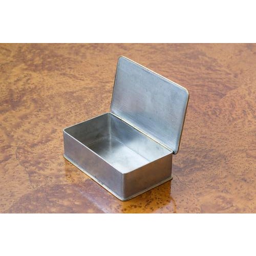Jewelry box designed by nils fougstedt. Produced by firma svenskt tenn, this example made in 1953. Made from pewter with...