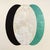Rebecca Koury "Vertical Shift" Black Teal Ivory Ellipse Contemporary Abstract Painting, Acrylic and Mixed Media on Canvas, Carmel California Art, 2026 For Sale
