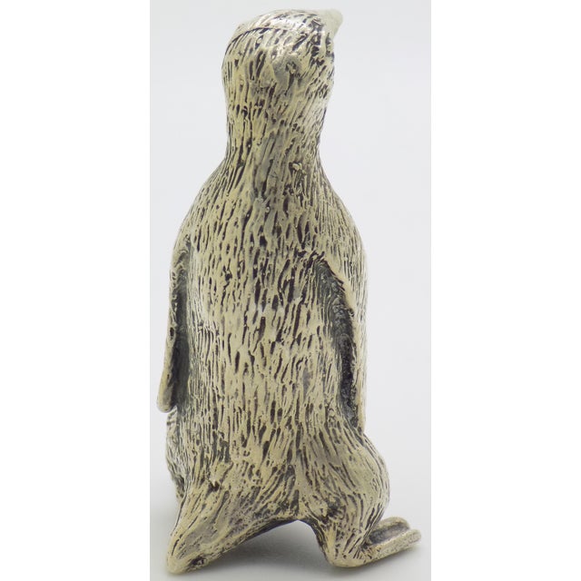 1960s Vintage Italian Handmade Silver Rare and Large Penguin Figurine Handmade Tuscany 1960s For Sale - Image 5 of 9