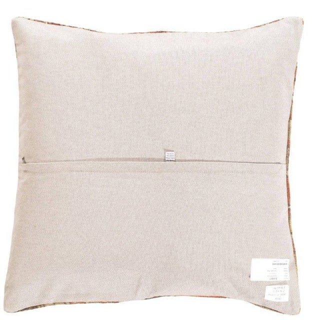 Vintage hand woven Turkish pillow. This is made of wool. Back cotton. Beautiful colors and well made. This pillow features...