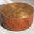 20th-C. Campaign Style Brass and Leather Round Drum Form Coffee Table For Sale - Image 4 of 5