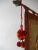 Red 19th Century Italian Religious Banner Ave Maria Oliograph With Tassels For Sale - Image 8 of 13