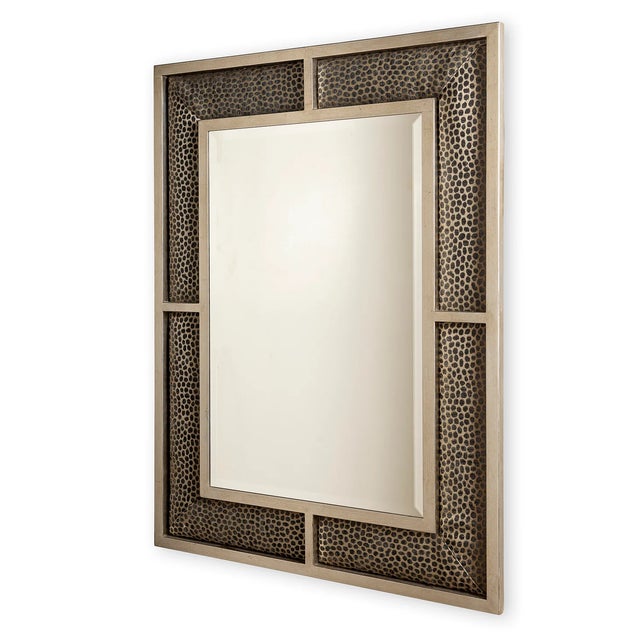 Made from silver leaf finished metal frames, the Bedford mirror as shown is upholstered in Wayland. Fabric is 100%...