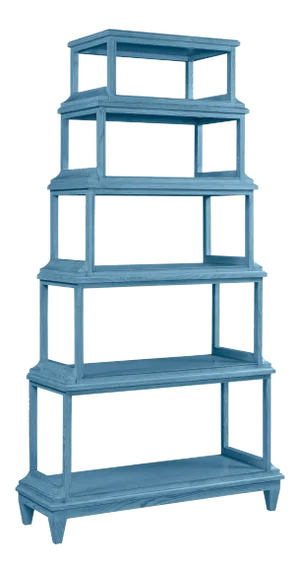 Celerie Kemble for Casa Cosima Jules Etagere, CUSTOM COLOR Blue Belle Island- 782