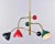 1960s Adjustable Three Light Brass and Multi Colored Fixture Attributed to Stilnovo For Sale - Image 5 of 13