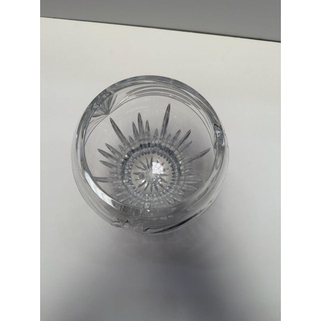 Glass Marquis by Waterford Calais Crystal Vase Hand-Cut Lead Glass Signed & Sticker For Sale - Image 7 of 7