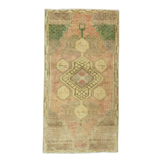 Turkish Mini Rug Oriental Hand Knotted Vintage Rug 1'6" x 2'11" #20763 For Sale