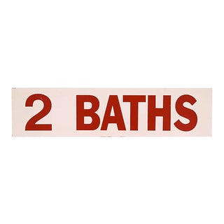 1980s 2 Baths Sign For Sale