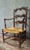 Rustic Armchair in Wood with Woven Straw Seat For Sale - Image 3 of 7