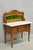 Arts & Crafts Antique English Arts & Crafts Birch Wood Green Tile Backsplash Washstand Server For Sale - Image 3 of 18