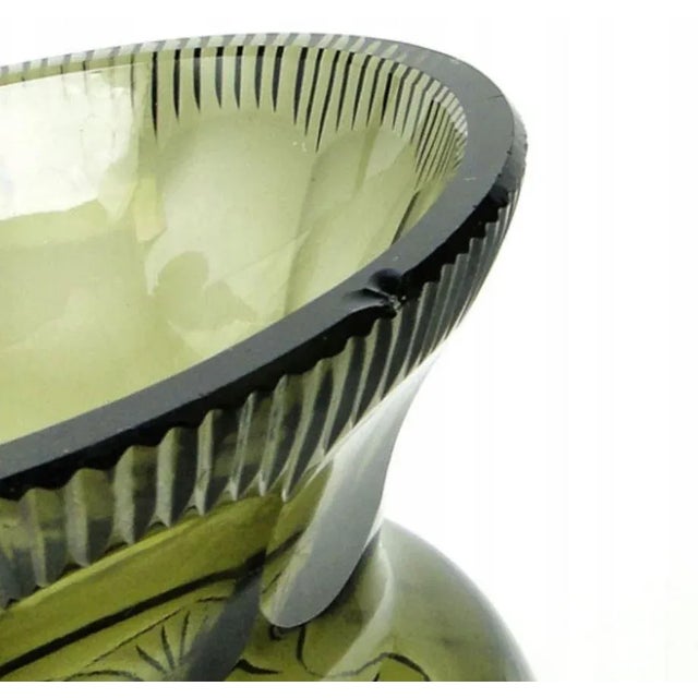 Art Deco Polish Vase from Josephine Glassworks, 1940s For Sale - Image 6 of 8