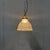 Small Pressed Glass Pendant Lamp with Brass Fixture from Holophane, 1930s For Sale - Image 3 of 17