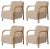 Sheepskin Arch Lounge Chairs by Mazo Design, Set of 4 For Sale