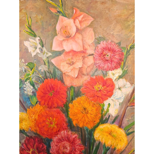 Mid-Century Modern 20th Century Still Life Oil Painting by Joseph Tipper For Sale - Image 3 of 7