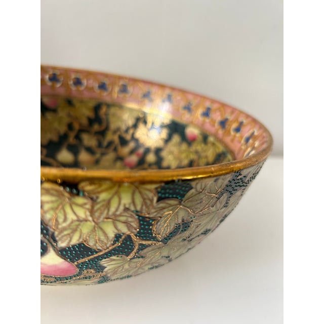 Ceramic Late 20th Century Porcelain Royal Satsuma Decorative Bowl For Sale - Image 7 of 9