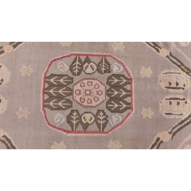 Beige 1920s Bessarabian Carpet, European Needlework For Sale - Image 8 of 10