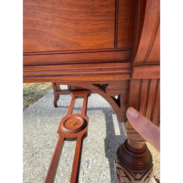 Antique Victorian Mahogany Console Table For Sale - Image 11 of 12