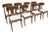 1980s Vintage Klismos Style Solid Walnut Dining Chairs - Set of 8 For Sale