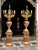 Metal Majestic Pair of Antique Sevres-Style Porcelain & Ormolu Candelabra Lamps on Pedestals 19th Century For Sale - Image 7 of 8