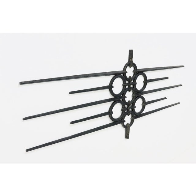 Black Large Brutalist Wall Sculpture, 1970s For Sale - Image 8 of 12