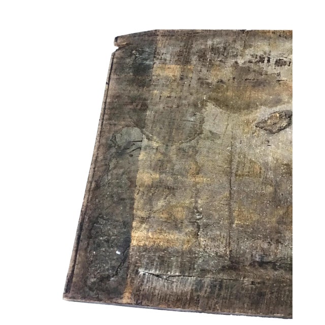 Antique Carved Wood Gold Relief Chinese Wall Panel For Sale - Image 9 of 10