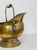 Gold Antique Brass and Blue Porcelain Coal Scuttle Helmet Form Early 20th Century For Sale - Image 8 of 12