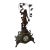 Antique French Art Nouveau Ch. Ruchot “Volubilis” Onyx Figural Mantel Clock For Sale