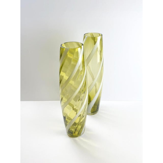 Hand-Blown Glass Floor Vases, Italy, 1960s, Set of 2 For Sale - Image 6 of 10