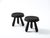 Petite Pair of Burnt Oak Tripod Stools by Douglas Mont for Facto Atelier Paris For Sale In New York - Image 6 of 11