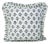 Fabdivine Indian Block Print Frill Cushion Cover Blue 26x26 Inch Off-White Linen- Gendapushp For Sale