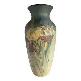 Antique Weller Pottery Hand-Painted Art Nouveau Vase For Sale