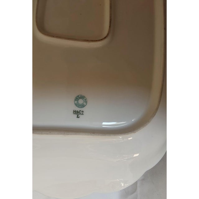 Antique French Haviland Limoges Hand Painted Porcelain Serving Platter With Duck, Geese For Sale - Image 6 of 6