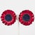 Monique Vedie, Line Vautrin Student Carmine Red Resin Thistle Clip Earrings - 2 Pieces For Sale - Image 4 of 5