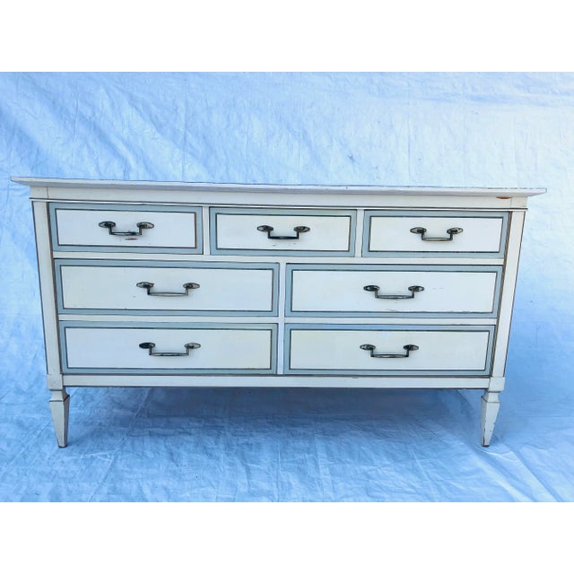 Hollywood Regency Style 1970’s Linoleum Top For Sale - Image 9 of 9