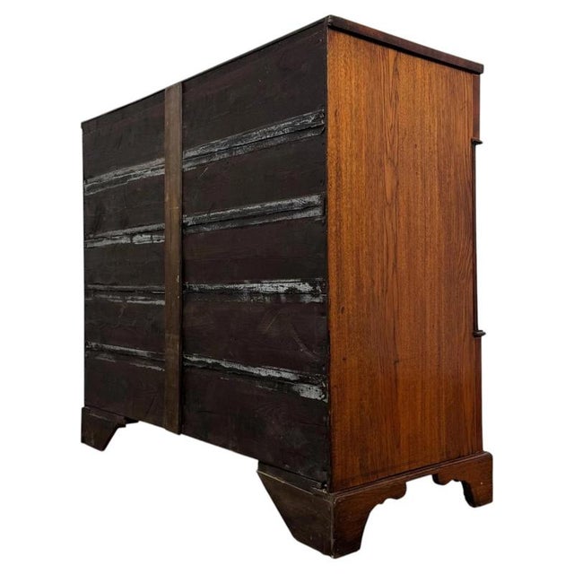 Brown 18th Century English Georgian Inlaid and Crossbanded Oak Chest of Drawers For Sale - Image 8 of 12
