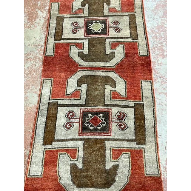 Vintage Turkish Hand Knotted Wool Rug 3’8” X 7’8” For Sale In Washington DC - Image 6 of 6