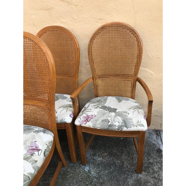 Contemporary Thomasville High Cane Back Dining Chairs Set of 6 Chairish