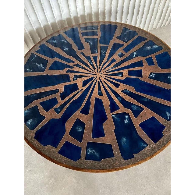 Vintage Coffee Table in Enamel and Copper, 1960s For Sale - Image 3 of 12