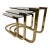 Mid-Century Modern Brass & Glass Nesting Tables Attributed to Dia - Set of 3 For Sale